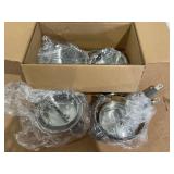 12PCS Cook N Home Kitchen Cookware Sets, Basic Stainless Steel Pots and Pans with Grey Silicone Handles