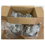12PCS Cook N Home Kitchen Cookware Sets, Basic Stainless Steel Pots and Pans with Grey Silicone Handles