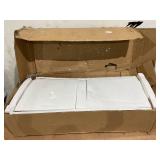 Finetones 8 Drawers White Dresser, Large 8 Drawer Dresser with Exquisite Glass Door