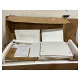 Finetones 8 Drawers White Dresser, Large 8 Drawer Dresser with Exquisite Glass Door