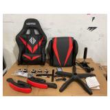 Hoffree RGB Gaming Chair with Speakers Massage Computer Gaming Chair with LED Lights
