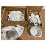 17PCS Sensarte Ceramic Nonstick Pots and Pans Set, Healthy Non Stick Cookware Set with Pots Protectors