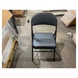 6PCS Black Folding Chairs with Padded Cushion and Back for Outdoor Indoor Portable Stackable