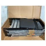 6PCS Black Folding Chairs with Padded Cushion and Back for Outdoor Indoor Portable Stackable