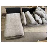 COHOME Convertible Sectional Sofa, 82-inch Modern Chenille L-Shaped Couch