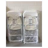 LOT OF 10 Folding Chair Set, Foldable Garden Chair, Outdoor Picnic Chair, White Chair