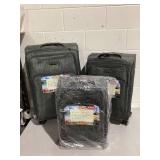 3PCS L Antor Ultra Lightweight Softside Luggage with Spinner Wheels, Expandable Suitcase with Retractable Handle