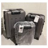 3PCS Zimtown Luggage Set Grey