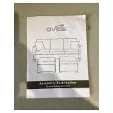 3PCS Ovios Patio Sofa Outdoor Furniture 3 Pieces Patio Furniture Set Sectional Set All Weather