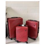 3PCS Tricomp Luggage Sets, Hardside PC ABS Suitcase Set with Spinner Wheels