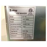 ZOKOP ZK-150 Ice Maker, 495W Power, 150lbs/68kg/24h Capacity, Stainless Steel, Transparent Lid, Commercial Use