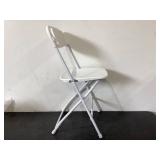 10 Stackable White Metal Folding Chair