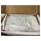 Bonnlo White Nightstand, Small Nightstand with drawer & shelf