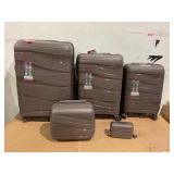 5PCS Melalenia - Luggage Sets PP Hardside Spinner Luggage