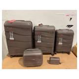 5PCS Melalenia - Luggage Sets PP Hardside Spinner Luggage