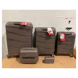 5PCS Melalenia - Luggage Sets PP Hardside Spinner Luggage