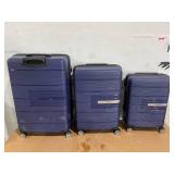 Tripcom Luggage 3 Piece Sets Suitcase Set with Double Spinner Wheels