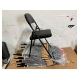6PCS Folding Chair Portable Metal Padded Dining Seat