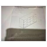 Homfa 6 Drawer White Double Dresser USED