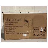 SICOTAS Rattan Nightstand - Farmhouse Night Stand with Drawer and Storage Shelf