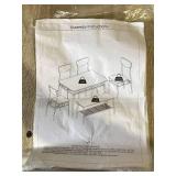 6PCS Ktaxon Dining Room Set Modern Kitchen Table Set with 4 Chairs and 1 Bench
