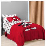 Saturday Park Disney Mickey Mouse Face Emotions Queen Bed Set