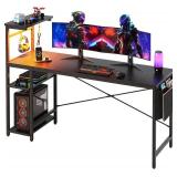 Bestier 61 Inch Gaming Desk with LED Lights