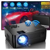 Roconia 5G WiFi Bluetooth Native 1080p Projector, 12000LM