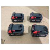 LOT OF 4 48-11-1850 M18 Red Lithium 5.0Ah Batteries