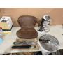 Homfa Swivel Bar Stools Set of 2, Brown Leather