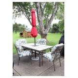 Lawn & Patio Furniture Set w/Umbrella, Cushions and Chair Covers…