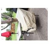 Lawn & Patio Furniture Set w/Umbrella, Cushions and Chair Covers…
