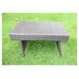 Two Rattan & Wicker Chais Sunlounges & Two Small Tables