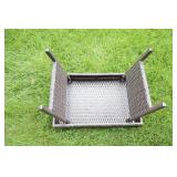 Two Rattan & Wicker Chais Sunlounges & Two Small Tables