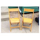 Two Wooden Foldable Chairs By Thomas Forrest Co.