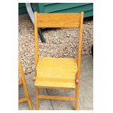 Two Wooden Foldable Chairs By Thomas Forrest Co.