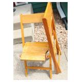 Two Wooden Foldable Chairs By Thomas Forrest Co.