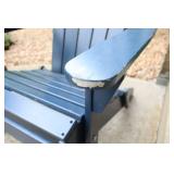 Two Blue Wooden Lawn Chairs--Hampton Bay