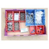Containers Filled With Miscellaneous Items-Nails-Screws-Etc.
