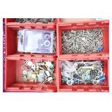 Containers Filled With Miscellaneous Items-Nails-Screws-Etc.