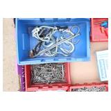 Containers Filled With Miscellaneous Items-Nails-Screws-Etc.