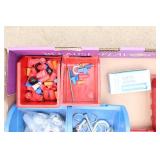 Containers Filled With Miscellaneous Items-Nails-Screws-Etc.