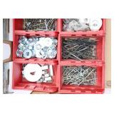 Containers Filled With Miscellaneous Items-Screws-Nails-Etc.