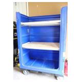 Blue With Two White Shelves Linen Exchange Cart-By Diversified Plastics, Inc.