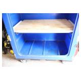 Blue With Two White Shelves Linen Exchange Cart-By Diversified Plastics, Inc.