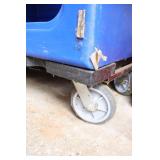 Blue With Two White Shelves Linen Exchange Cart-By Diversified Plastics, Inc.