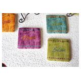 Set Of Four Inspirada Dreams Coasters With  Easel