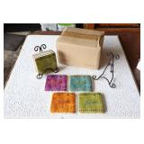 Set Of Eight Inspirada Dreams Coasters & Two Easels