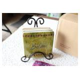Set Of Eight Inspirada Dreams Coasters & Two Easels