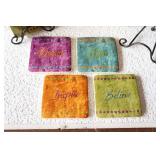 Set Of Eight Inspirada Dreams Coasters & Two Easels
